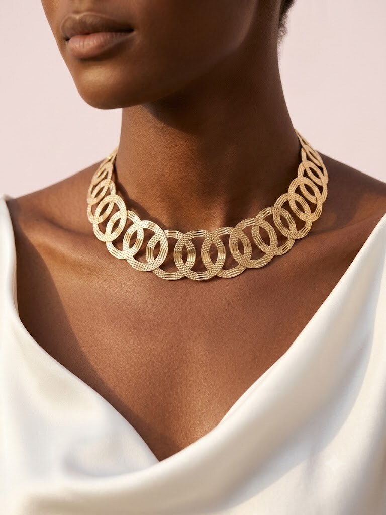 Wholesaler I.L JOLI B - Chic metal choker necklace