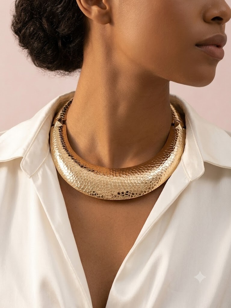 Grossiste I.L JOLI B - Collier ras de cou en métal fantaisie