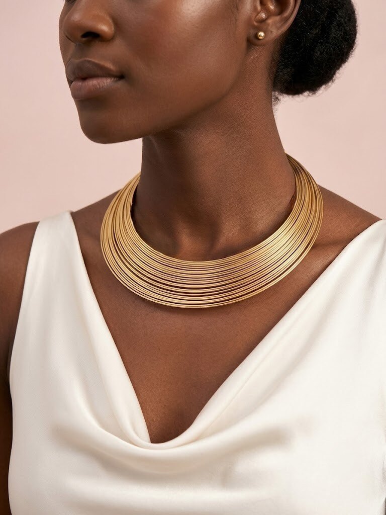 Wholesaler I.L JOLI B - Chic metal choker necklace