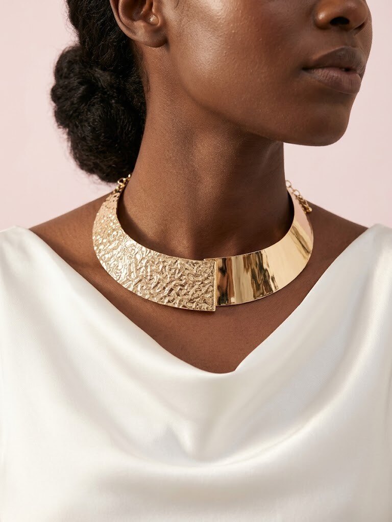 Großhändler I.L JOLI B - Modisches Metall-Choker-Halsband
