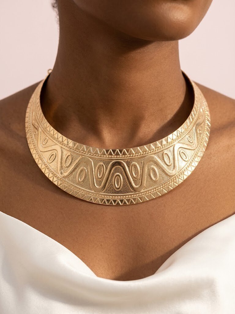 Grossiste I.L JOLI B - Collier ras de cou en métal fantaisie