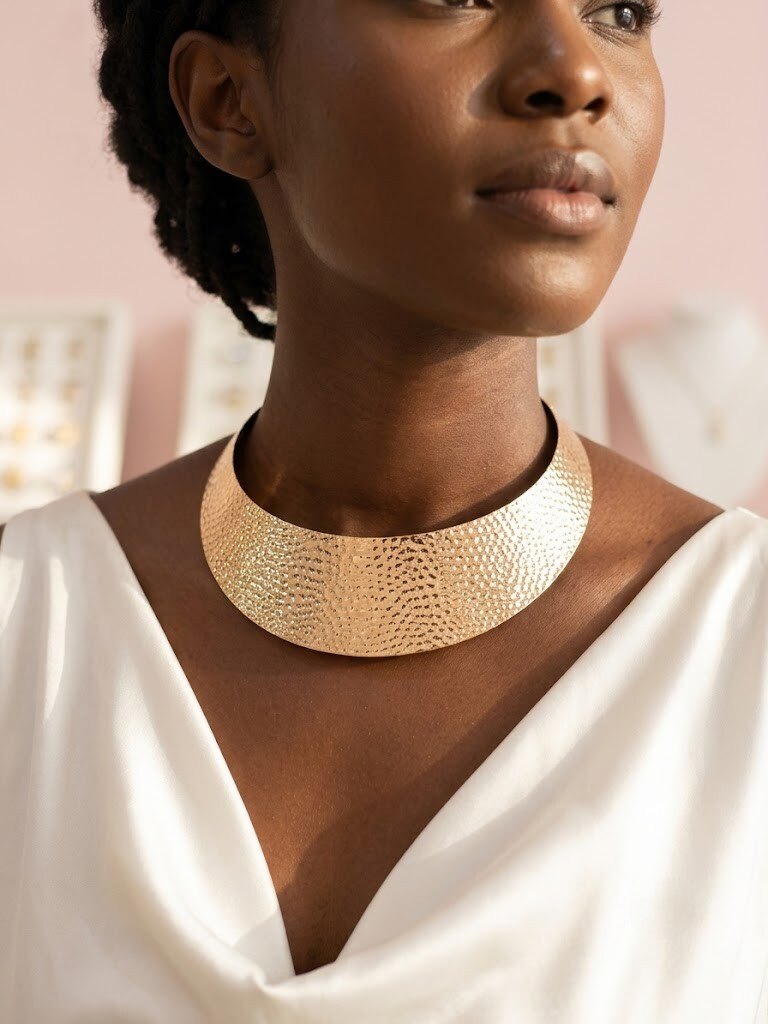 Wholesaler I.L JOLI B - Chic metal choker necklace