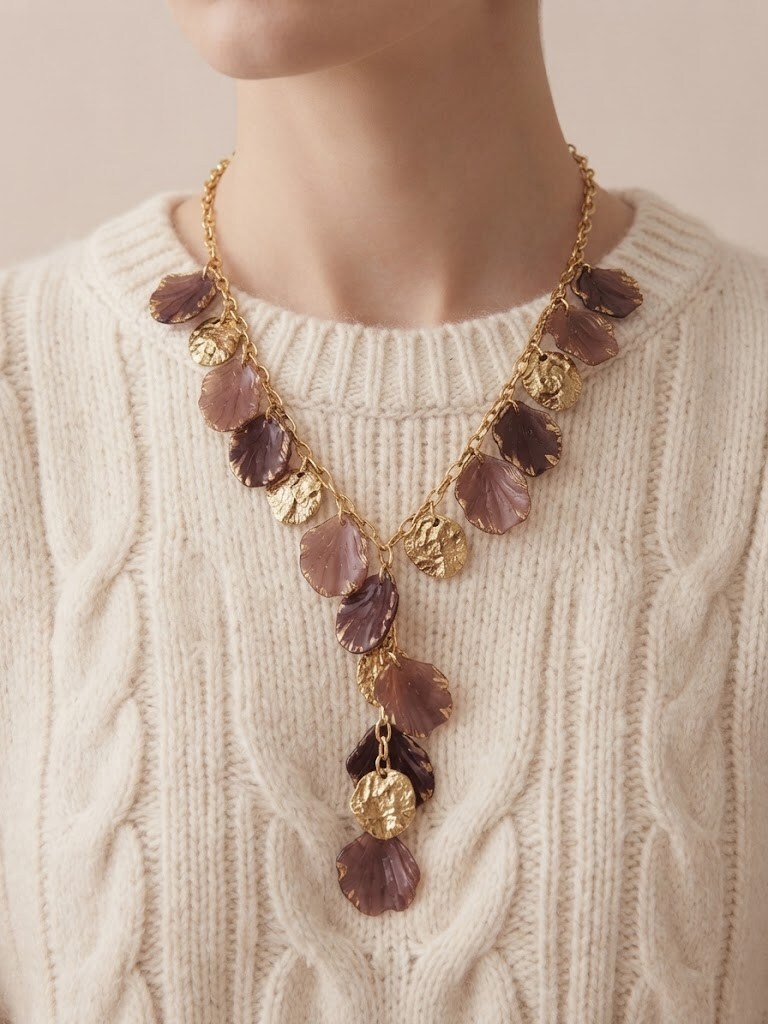 Grossiste I.L JOLI B - Collier cravate pendante multicolores en acier inoxydable