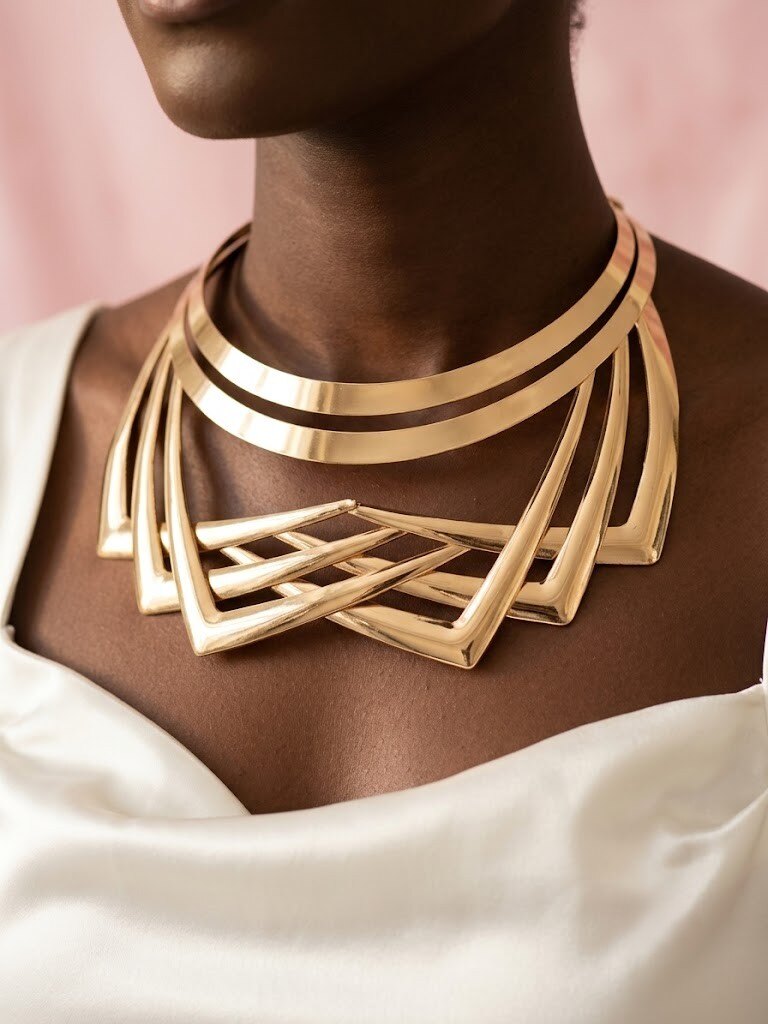 Wholesaler I.L JOLI B - Chic metal choker necklace