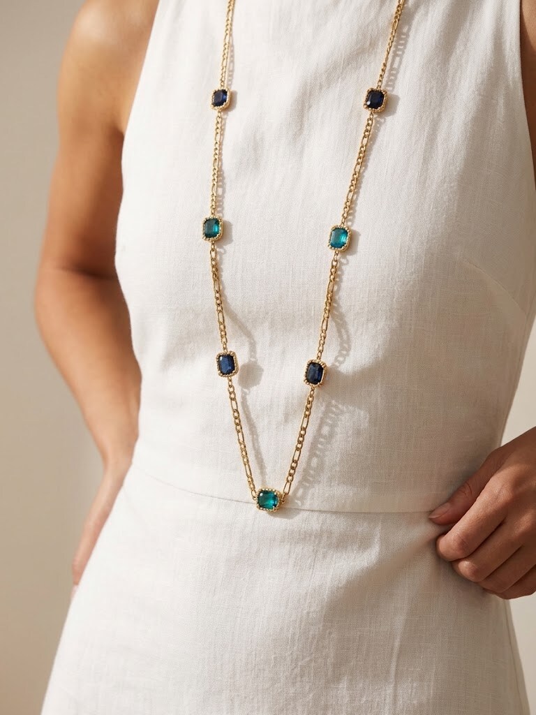 Grossiste I.L JOLI B - Collier sautoir en acier inoxydable