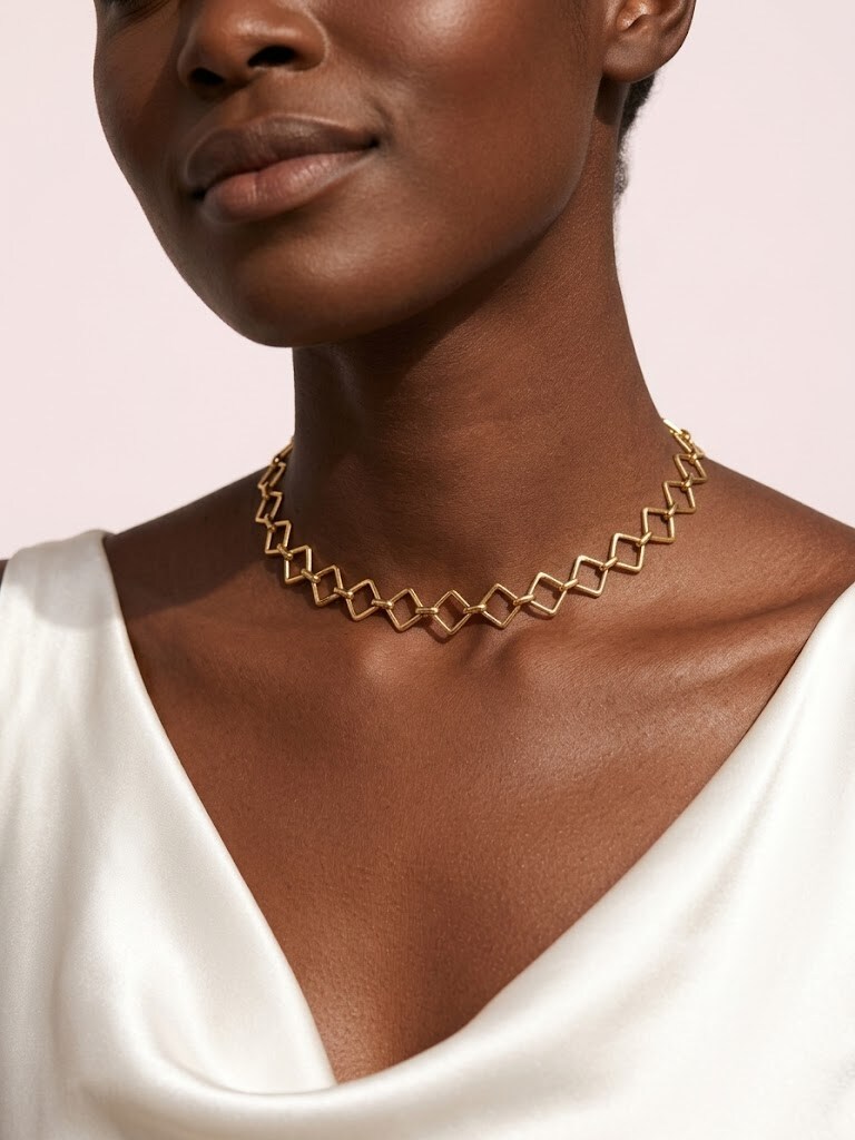 Großhändler I.L JOLI B - Halsnahes Edelstahl-Collier