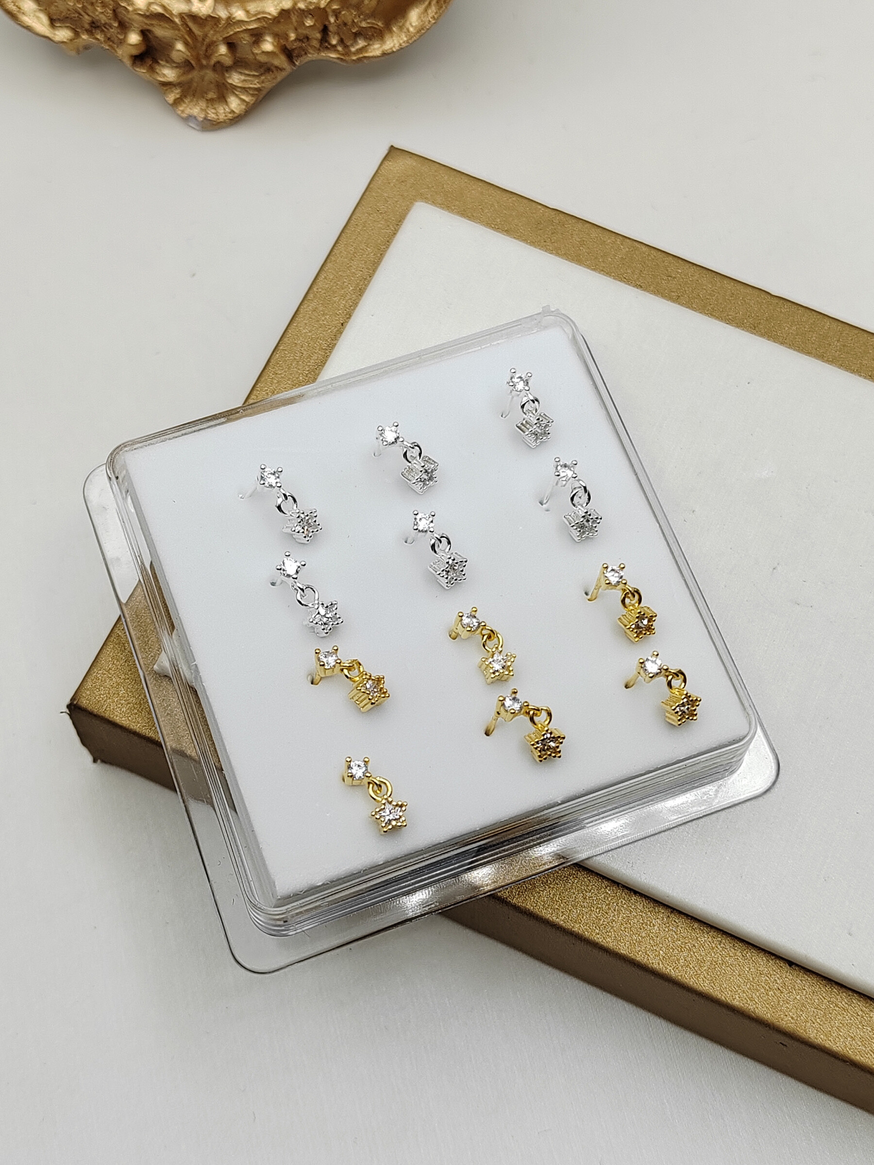 Grossiste I.L JOLI B - Boite de piercing de nez fantaisie