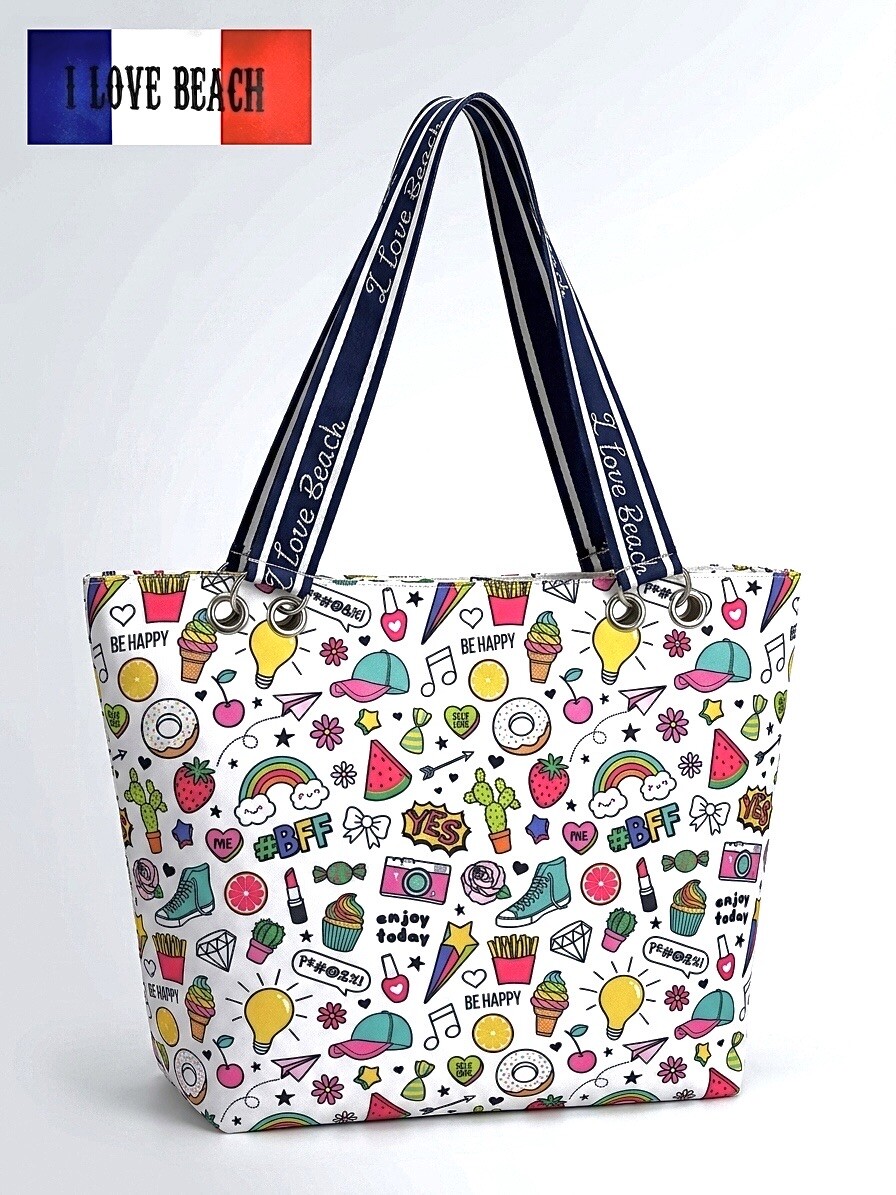 Wholesaler I Love Beach - I Love Beach Tote Bag