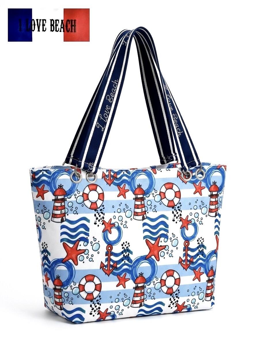 Wholesaler I Love Beach - I Love Beach Tote Bag