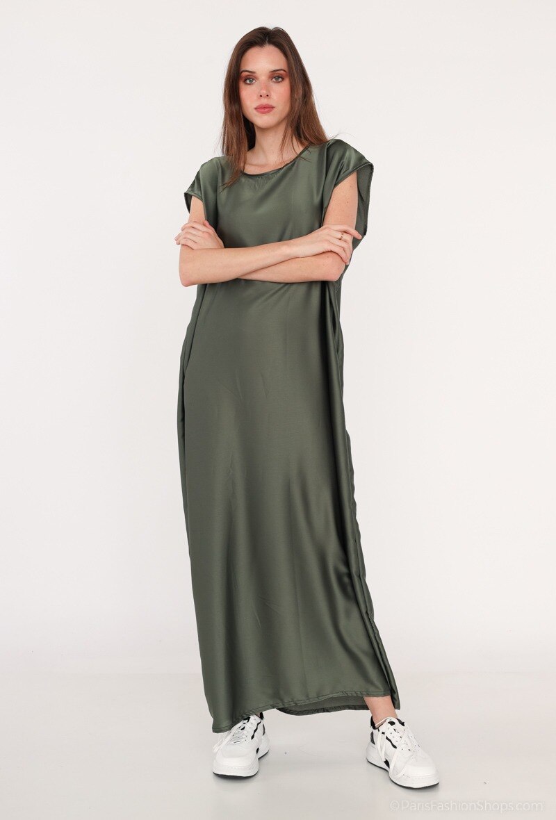 Grossiste I'Mod - Robe longue à débardeur en satin