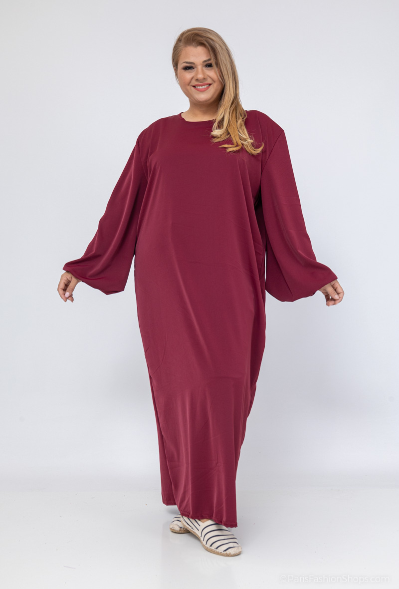 Grossiste I'Mod - Abaya manches ballon en soie de médine