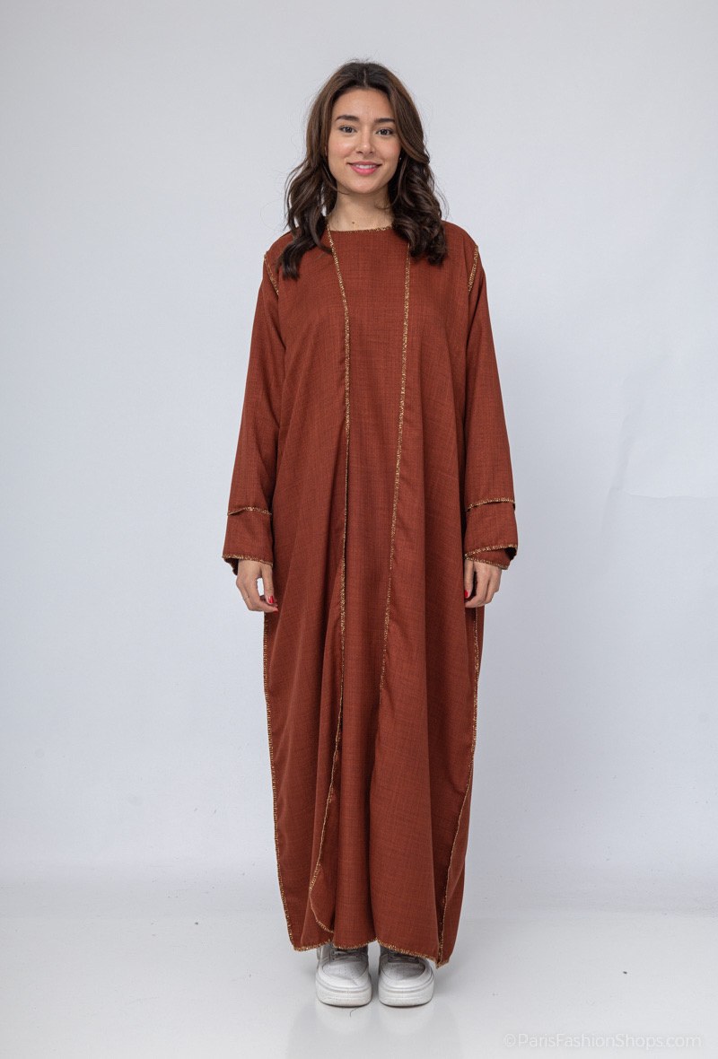 Grossiste I'Mod - Kimono long fil d'orée effet lin