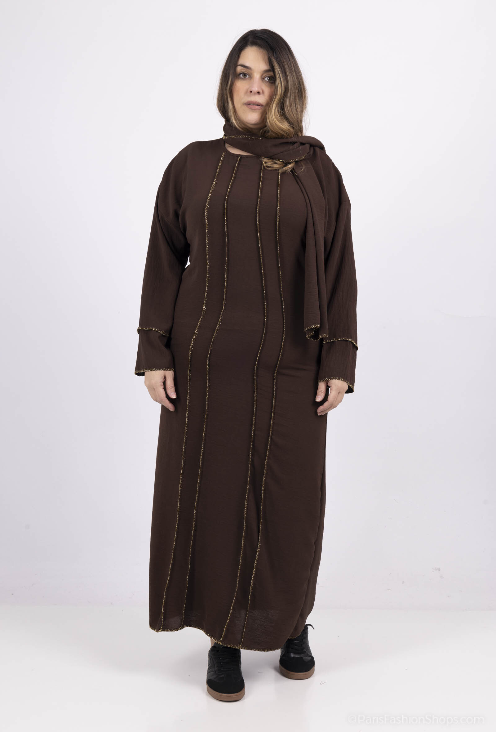 Grossiste I'Mod - 2 piÃ¨ces ABAYA et FOULARD d'orÃ©e en jazz