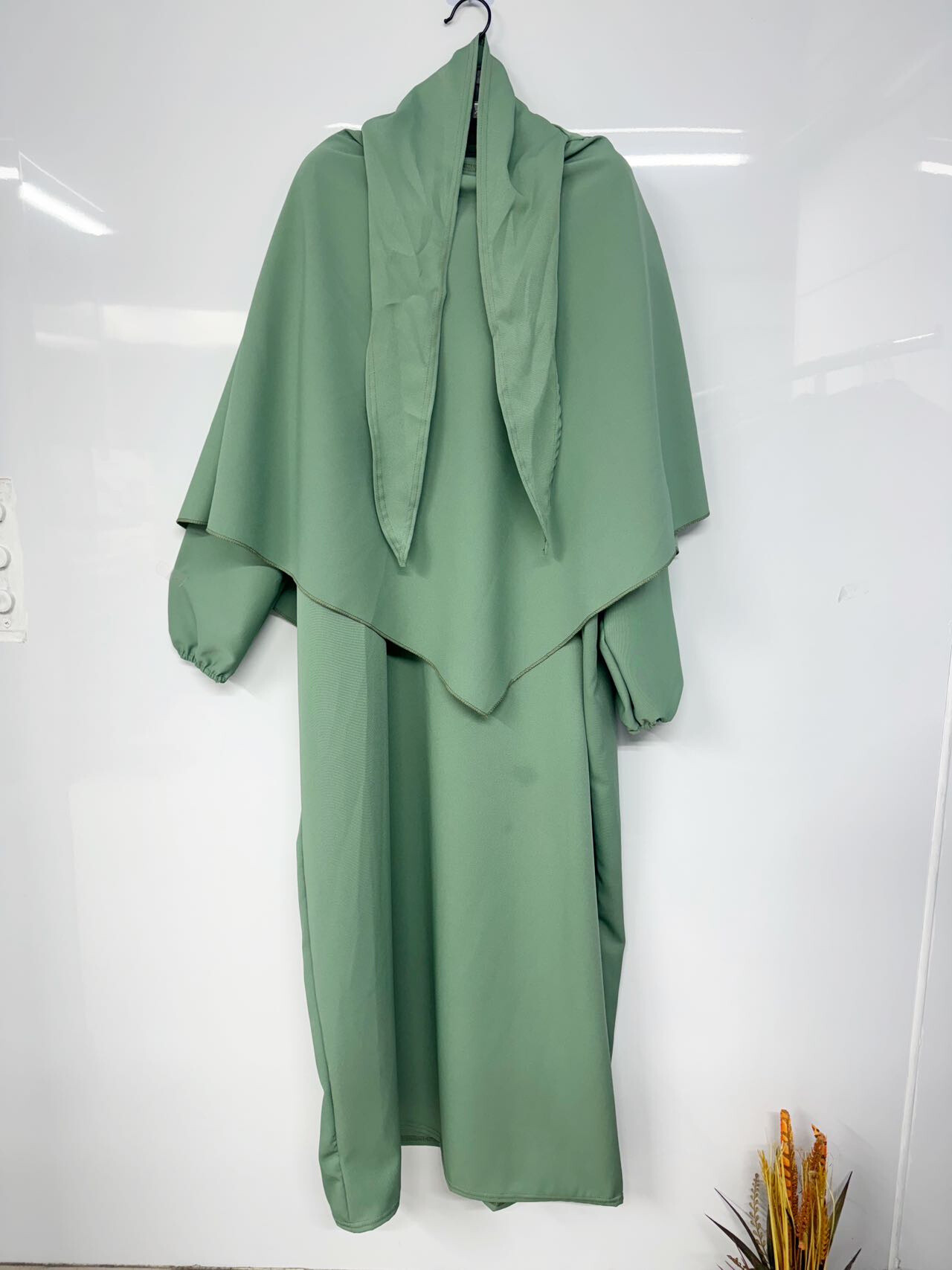 Grossiste I'Mod - Ensemble 2 pièces abaya et khima court tissu BI-STRITCH