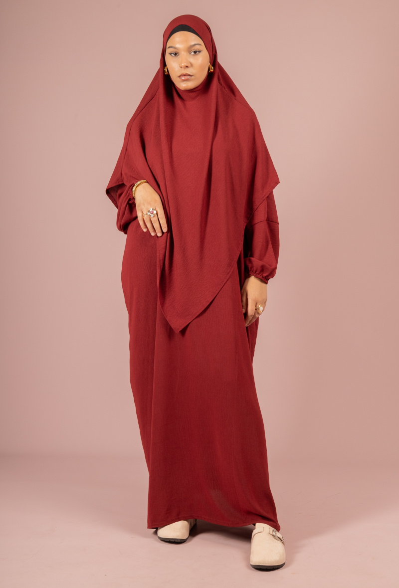 Grossiste I'Mod - Ensemble 2 pièces abaya papillon et khimar long en jazz