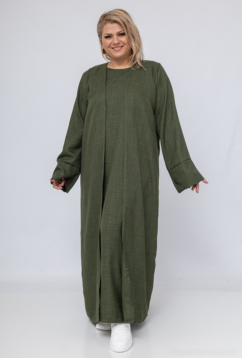 Grossiste I'Mod - Ensemble 2 pièces kimono et robe effet lin
