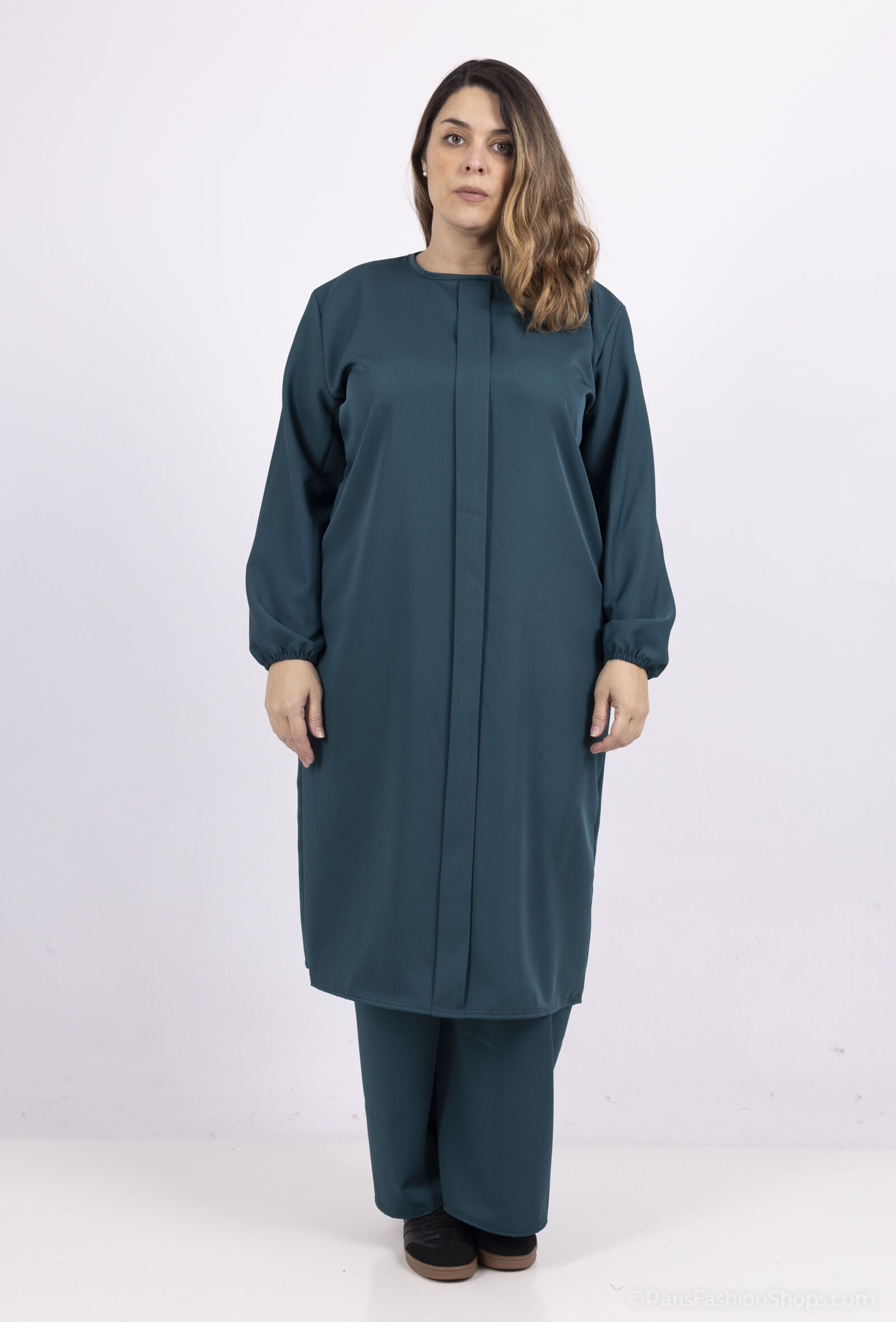 Wholesaler I'Mod - 2-piece dress and pants set in bi-stretch