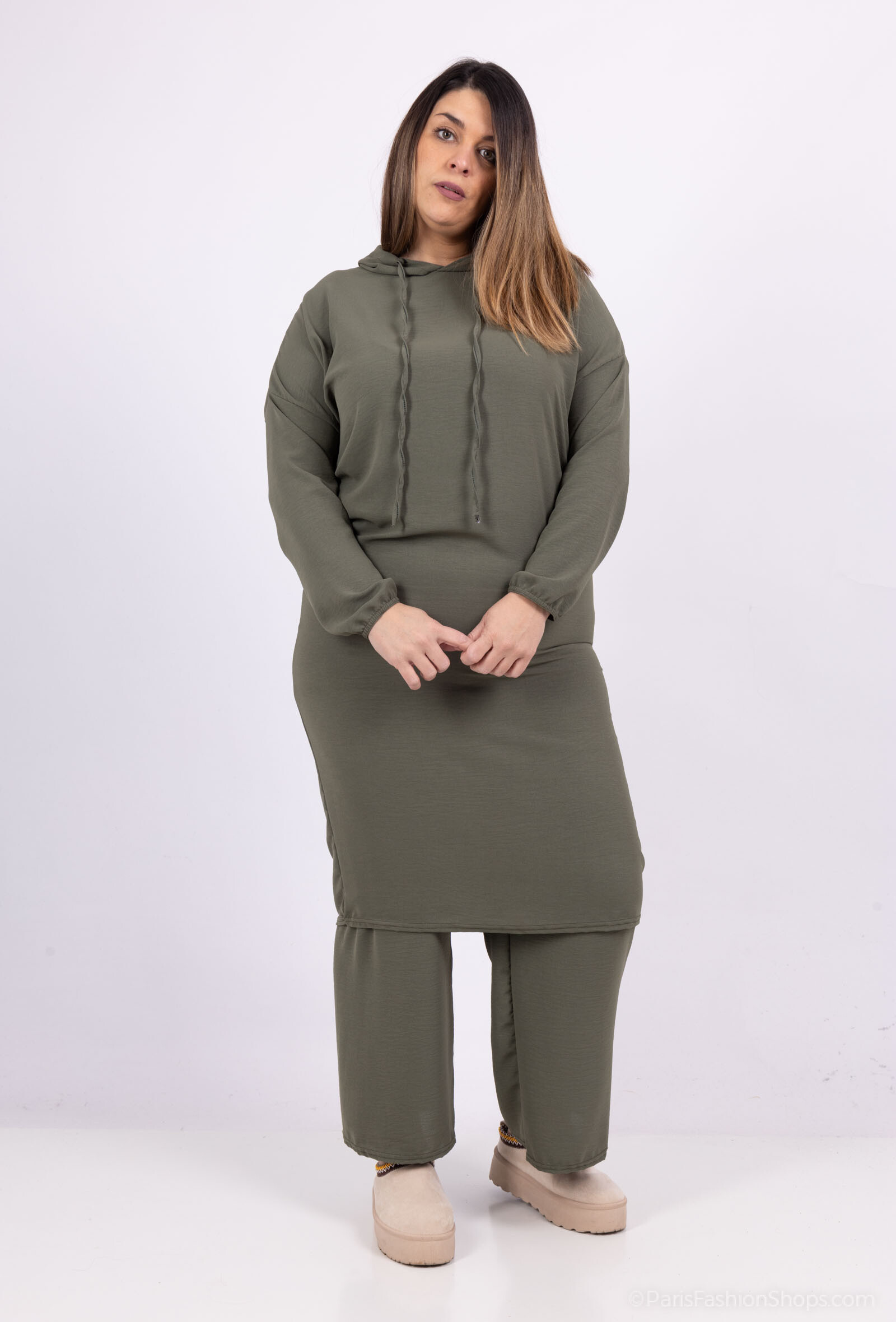 Wholesaler I'Mod - 2-piece hooded dress and jazz pants set
