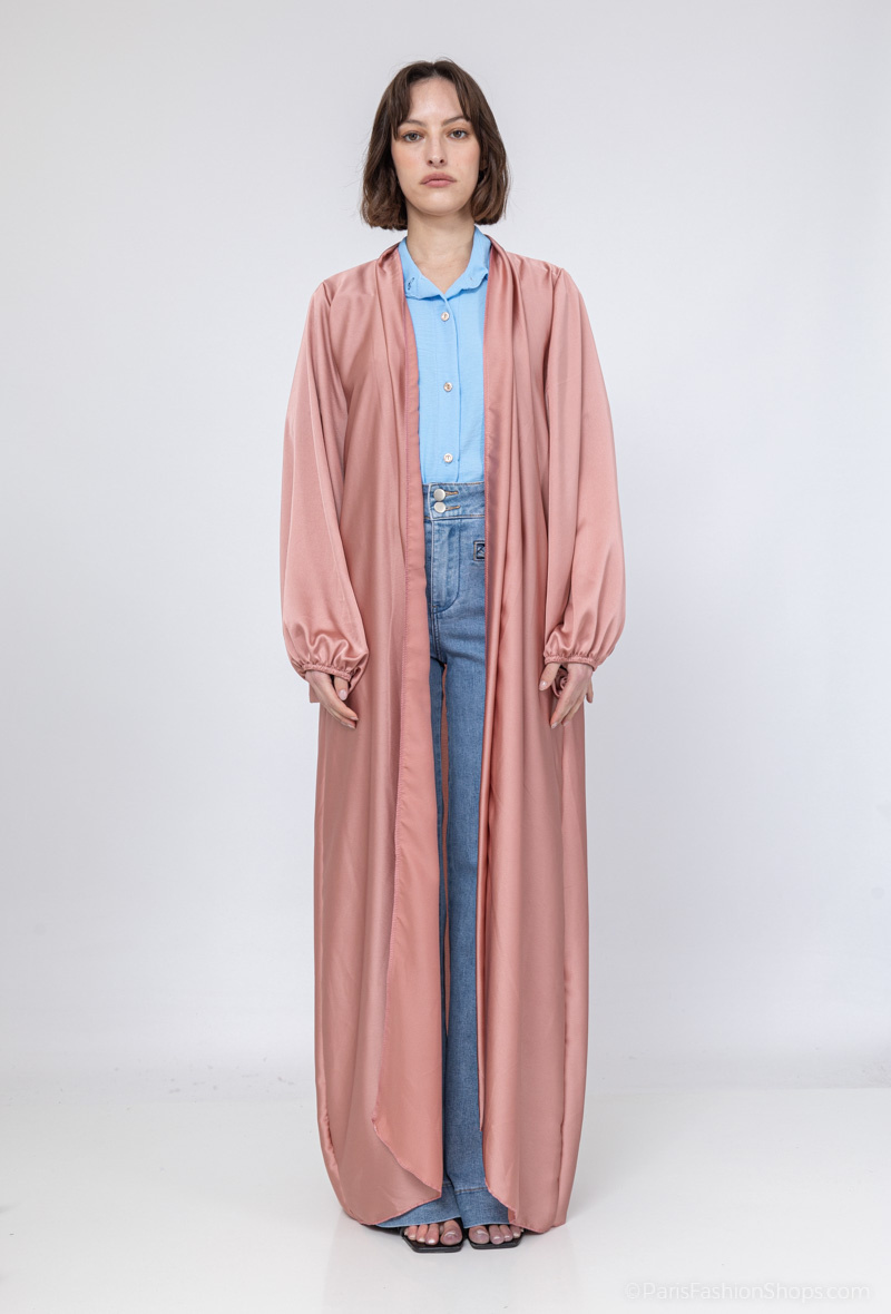 Grossiste I'Mod - Kimono long manches ballon en satin