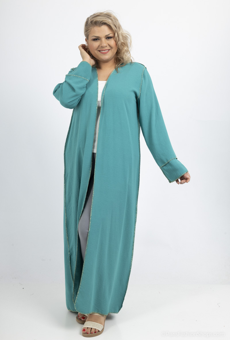 Wholesaler I'Mod - Long gold thread kimono in jazz