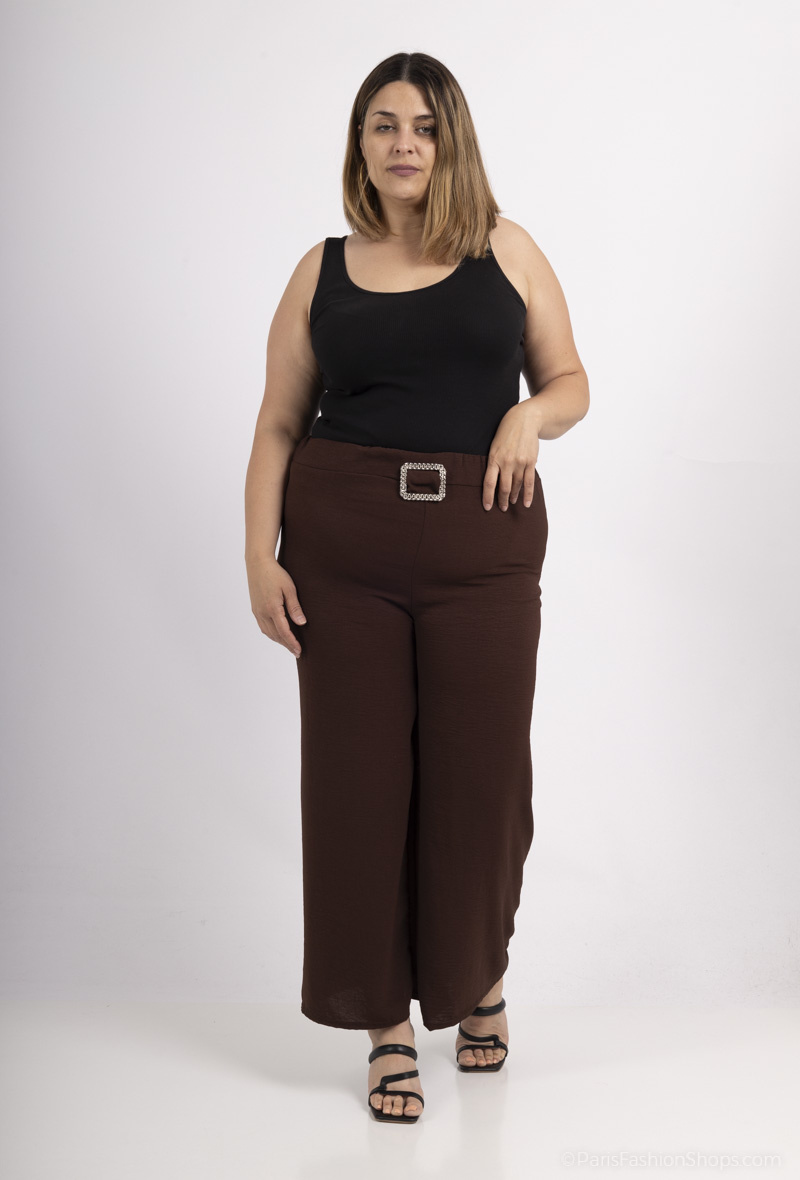 Wholesaler I'Mod - Wide Trousers with Jazz Buckle