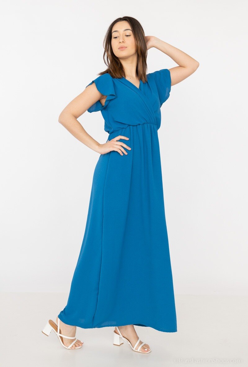 Wholesaler I'Mod - Long wrap dress in jazz