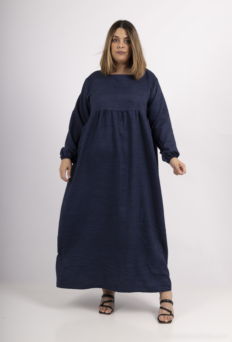 Wholesaler I'Mod - Wide heathered linen effect abaya