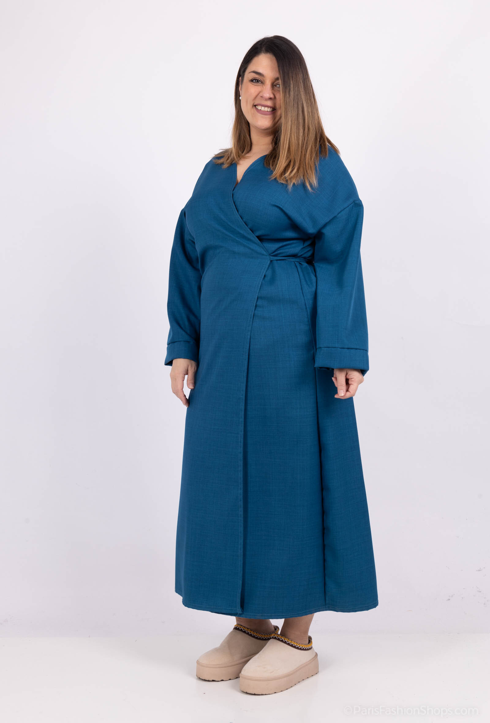 Wholesaler I'Mod - Long heather wrap dress