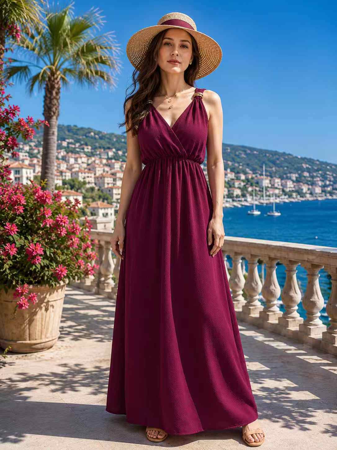 Grossiste I'Mod - Robe longue en jazz avec boucle