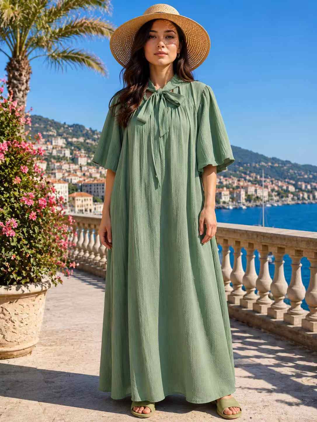 Grossiste I'Mod - Robe plissé à noeud
