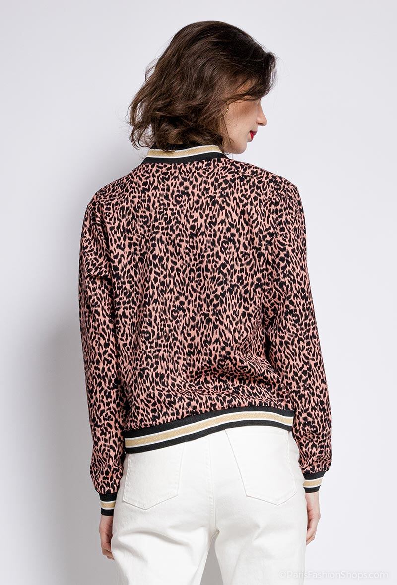 Bomber leopard shops femme