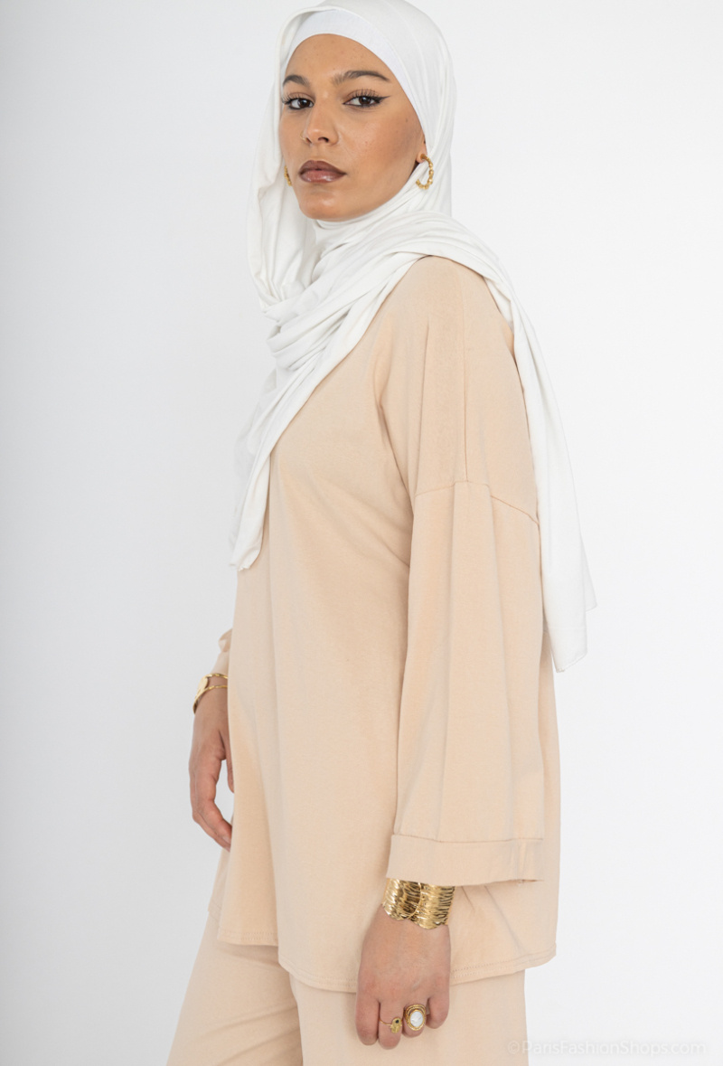 Großhändler IDEAL OUTFIT - Langarm-Tunika aus Baumwolle