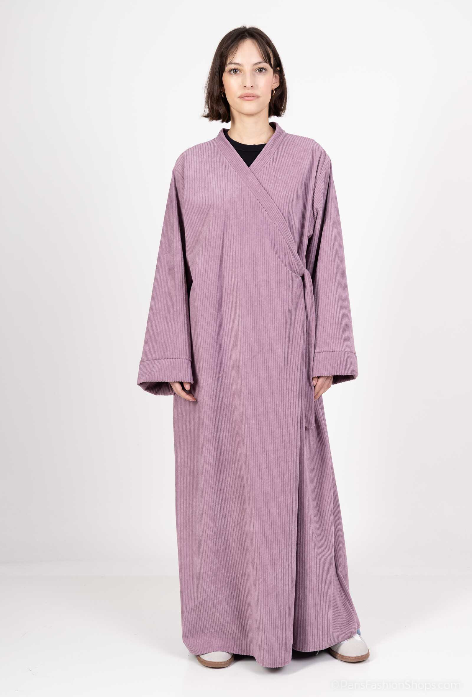 Grossista IDEAL OUTFIT - Abito abaya avvolgente a coste