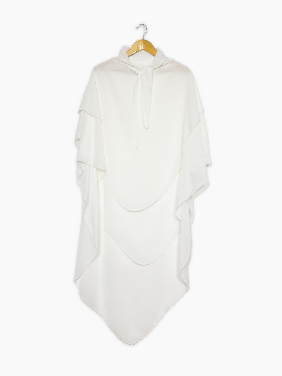 Grossiste IDEAL OUTFIT - Khimar trois volants en mousseline