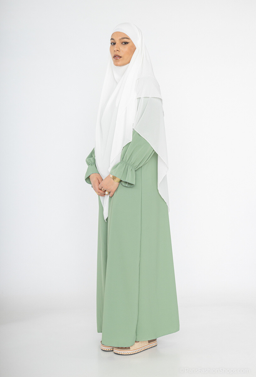 Grossiste IDEAL OUTFIT - Khimar trois volants en mousseline