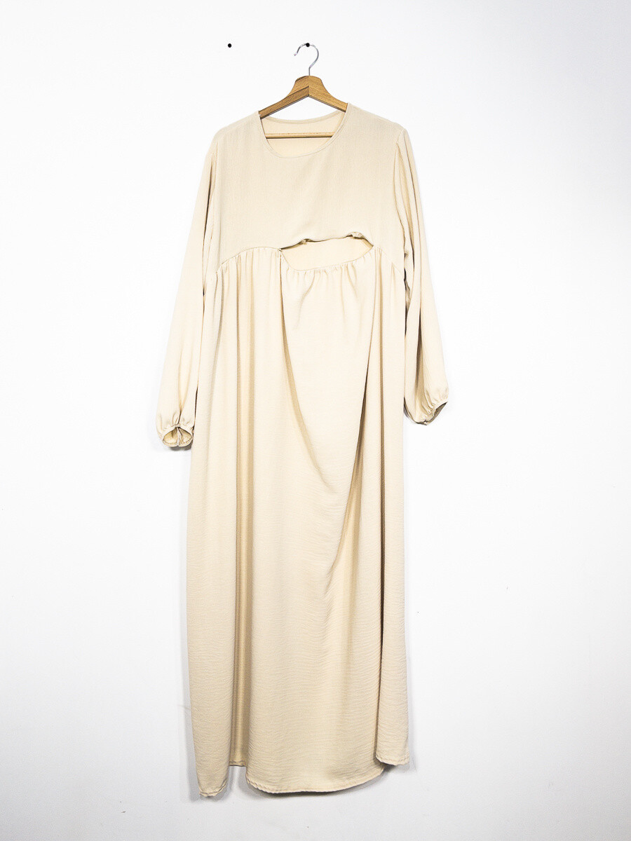 Grossiste IDEAL OUTFIT - Abaya d'allaitement en jazz ouverture zip REF:RO2512JAZZ