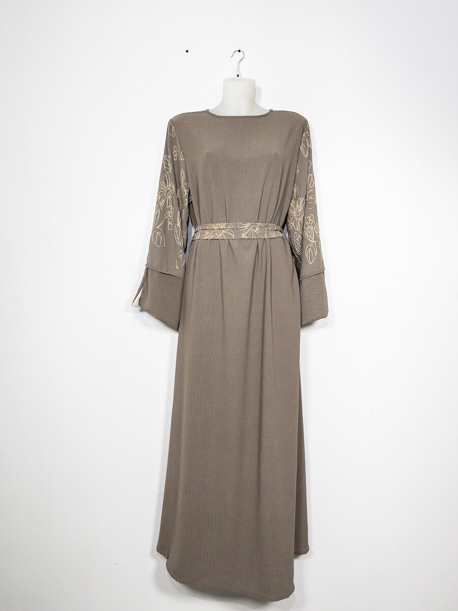 Grossista IDEAL OUTFIT - Abito abaya con ricami floreali ref: Ro2313jazz