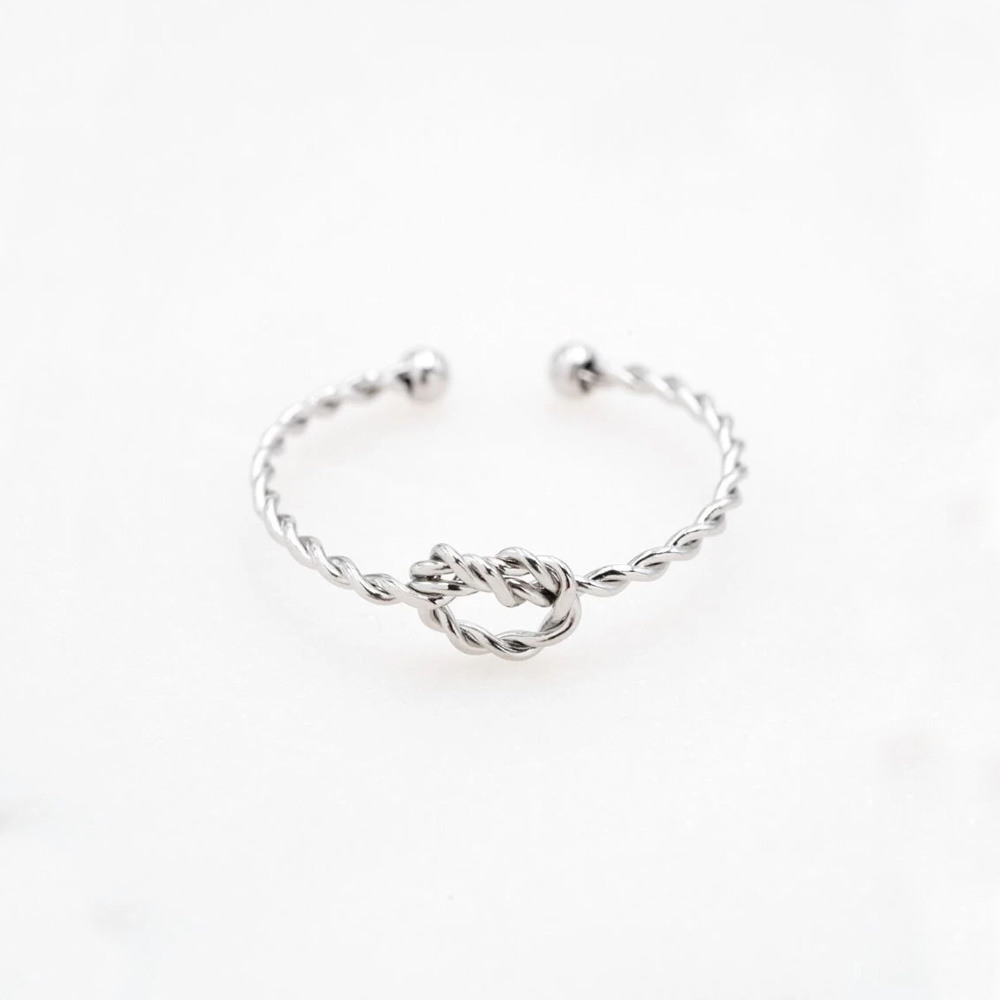 Wholesaler Ikita Paris - Adjustable twisted effect ring with central knot
