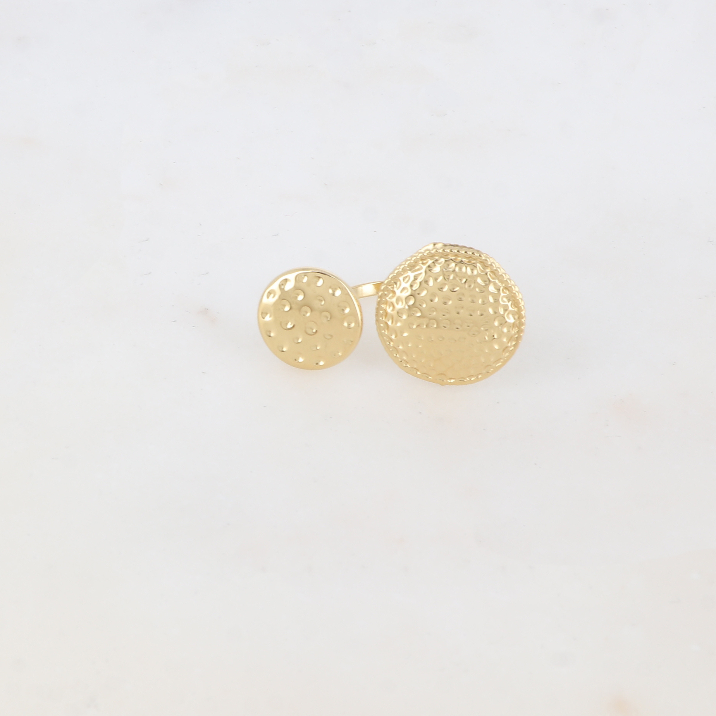 Wholesaler Ikita Paris - Fine ring with 2 hammered round pieces
