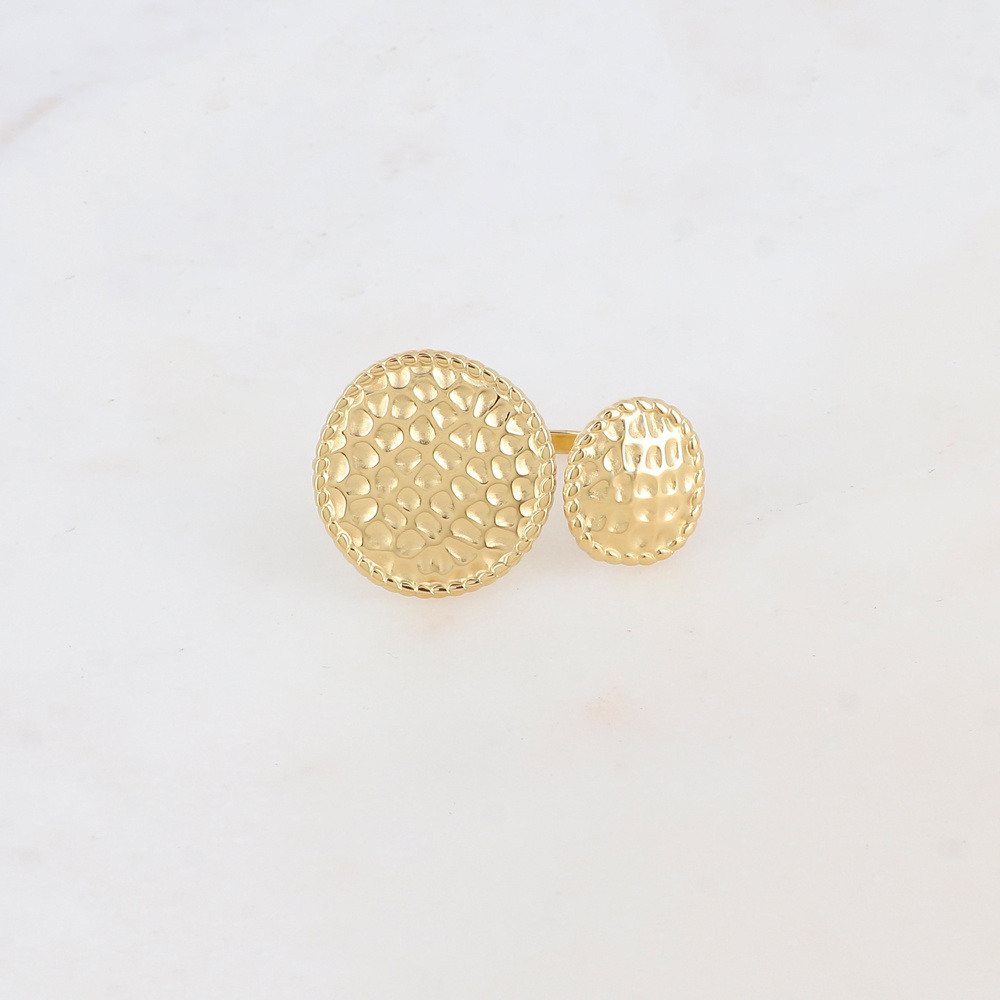 Wholesaler Ikita Paris - Fine ring with 2 hammered round pieces
