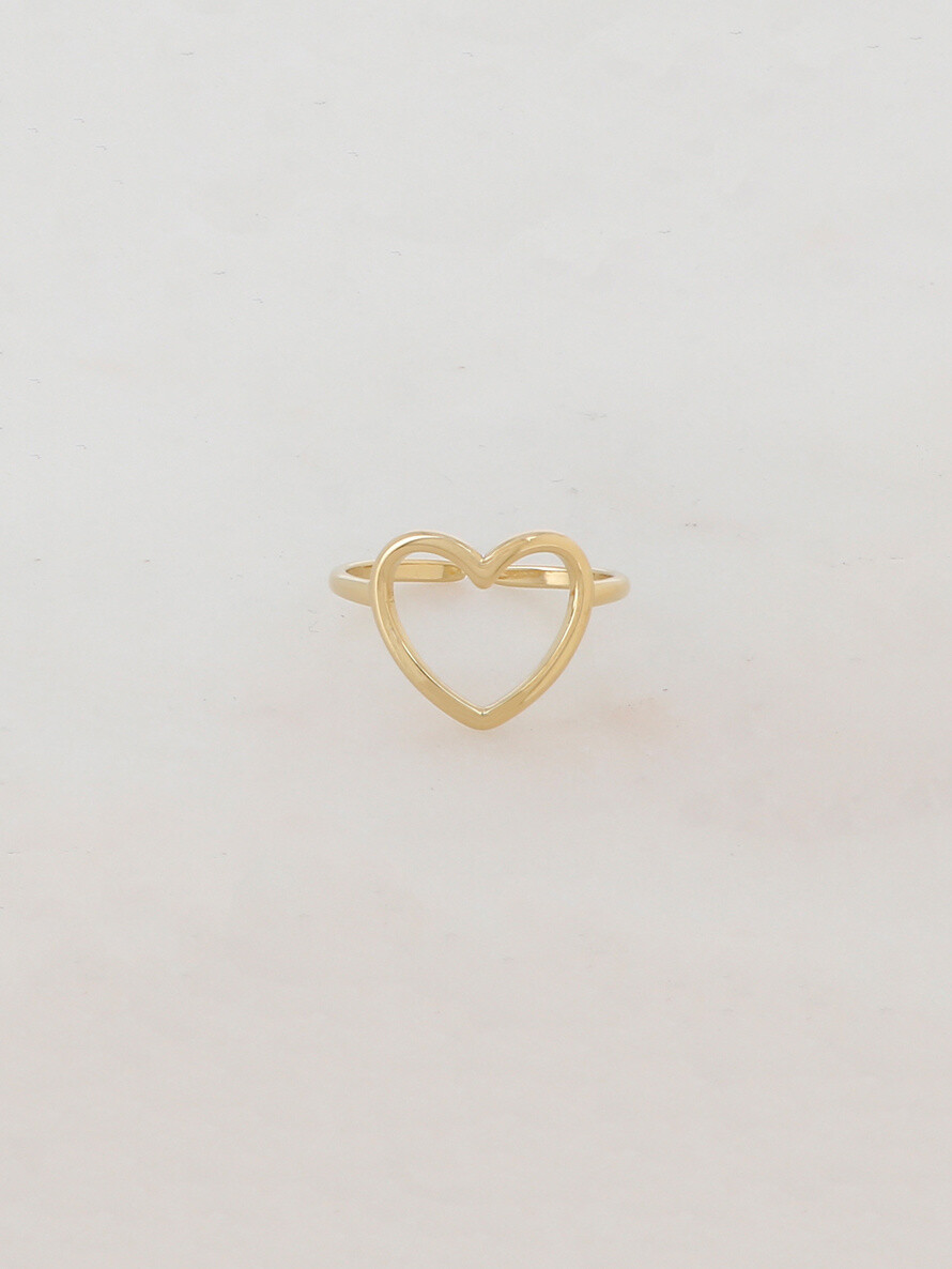 Grossiste Ikita Paris - Bague coeur avec effet lisse