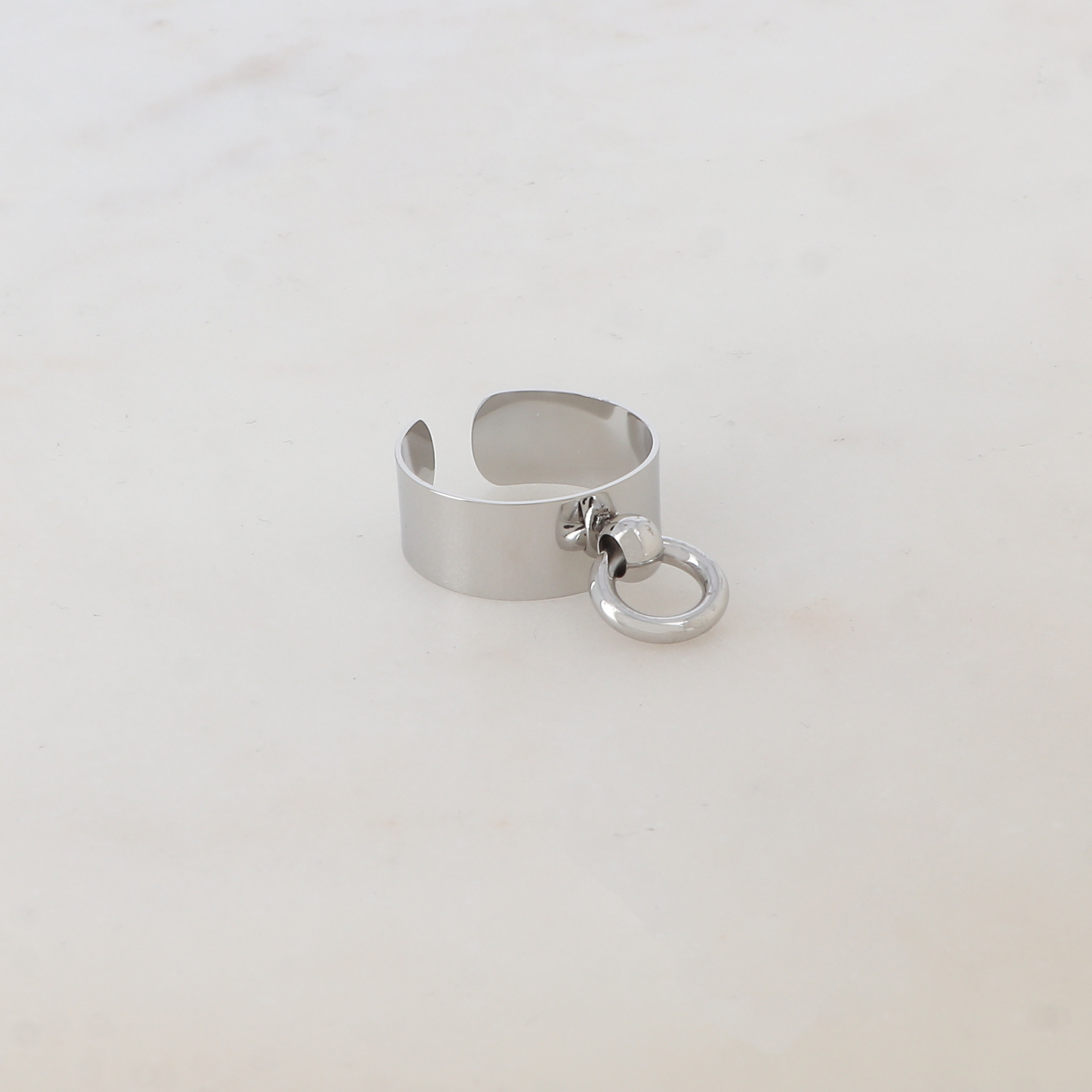 Wholesaler Ikita Paris - Smooth ring with band: plain / two-tone (size S)