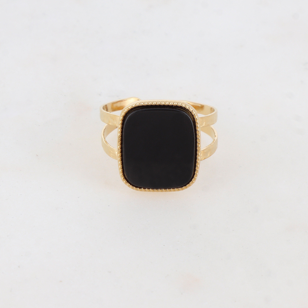 Wholesaler Ikita Paris - 2-row ring with natural stone