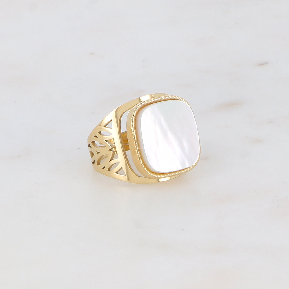 Mayorista Ikita Paris - Anillo cuadrado con piedra natural