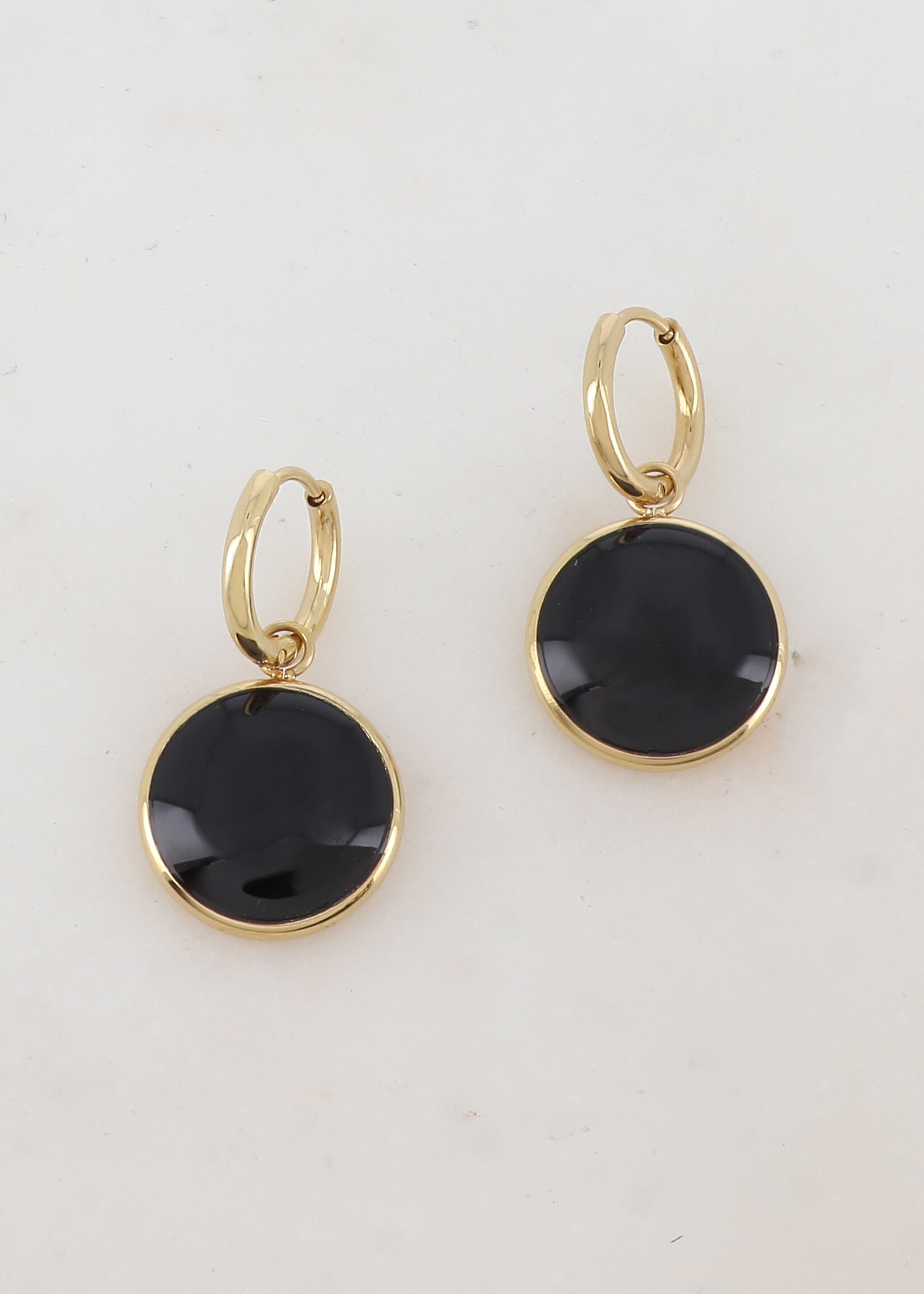 Wholesaler Ikita Paris - Creoles with Enamelled round