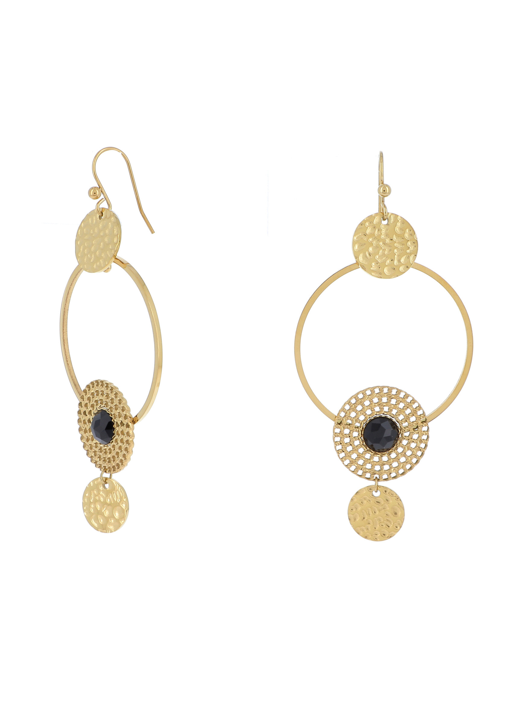 Wholesaler Ikita Paris - Earrings decorated with a natural stone or glass paste