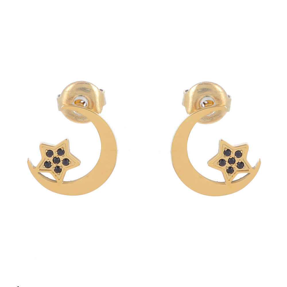 Mayorista Ikita Paris - Pendientes de luna, estrella y strass