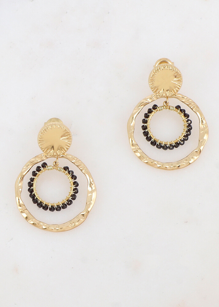 Wholesaler Ikita Paris - B.O to chip with round room, 2 rings and rockery pearls