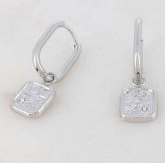 Mayorista Ikita Paris - Aros con piezas cuadradas, diseño de estrella, 1 estrás