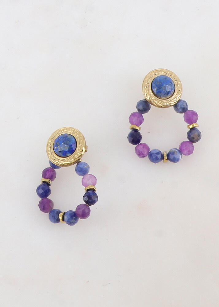 Wholesaler Ikita Paris - B.o with hanging chips with natural stones or freshwater pearls